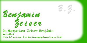 benjamin zeiser business card